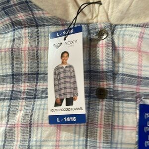 - Quicksilver & Roxy youth hooded flannel